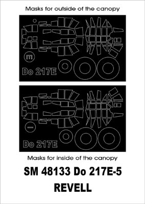 Montex MXSM48133 1:48 Dornier Do-217E-5 canopy frame paint masks