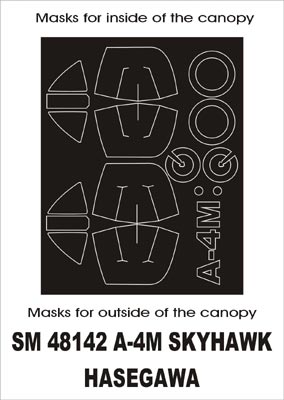 Montex MXSM48142 1:48 Douglas A-4M Skyhawk canopy frame paint masks