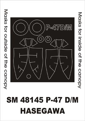 Montex MXSM48145 P-47D/M Thunderbolt Canopy Masks 1:48