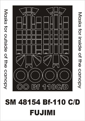 Montex MXSM48154 1:48 Messerschmitt Bf-110C canopy frame paint masks