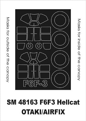 Montex MXSM48163 1:48 Grumman F6F-3 Hellcat canopy frame paint masks