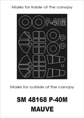 Montex MXSM48168 1:48 Curtiss P-40M canopy frame paint masks