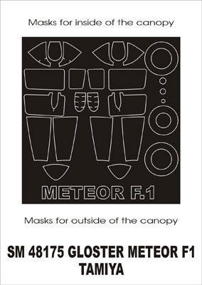 Montex MXSM48175 1:48 Gloster Meteor F.I canopy frame paint masks