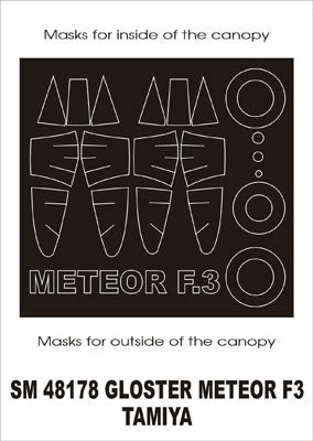 Montex MXSM48178 1:48 Gloster Meteor F.3 canopy frame paint masks