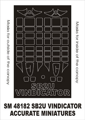Montex MXSM48182 1:48 Vought SB2U Vindicator canopy frame paint masks