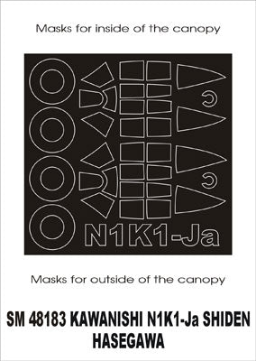 Montex MXSM48183 1:48 Kawanishi N1K1-Ja Shiden canopy frame paint masks