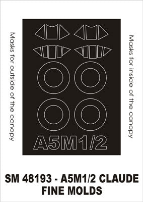 Montex MXSM48193 A5M1/A5M2 Claude Canopy Paint Masks 1:48