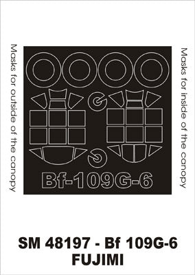 Montex MXSM48197 1:48 Messerschmitt Bf-109G-6 canopy frame paint masks