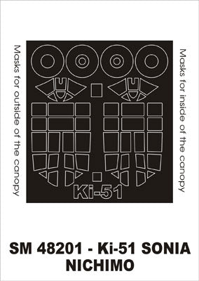 Montex MXSM48201 1:48 Mitsubishi Ki-51 'Sonia' canopy frame paint masks