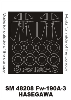 Montex MXSM48208 1:48 Focke-Wulf Fw-190A-3 canopy frame paint masks