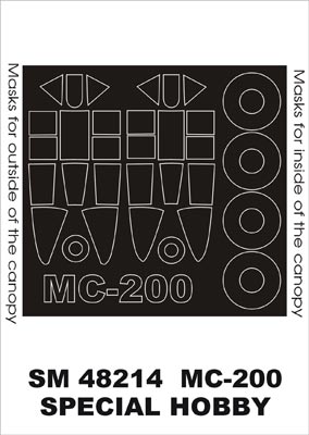 Montex MXSM48214 1:48 Macchi C.200 canopy frame paint masks