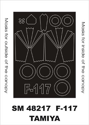 Montex MXSM48217 1:48 Lockheed F-117 canopy frame paint masks