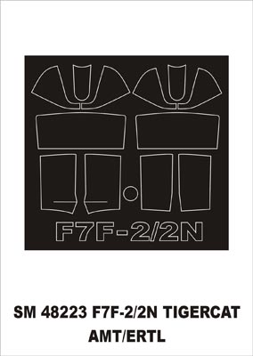 Montex MXSM48223 1:48 Grumman F7F-2 Tigercat canopy frame paint masks