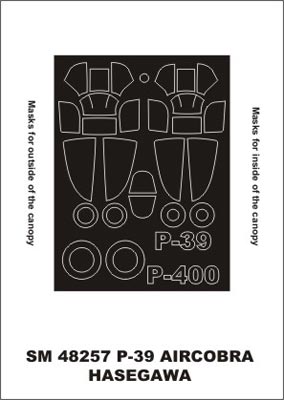 Montex MXSM48257 1:48 Bell P-39 Airacobra canopy frame paint masks