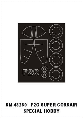 Montex MXSM48260 1:48 Vought F2G-1/2 Super Corsair canopy frame paint masks
