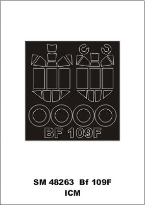 Montex MXSM48263 1:48 Messerschmitt Bf-109F canopy frame paint masks