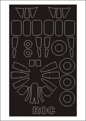 Montex MXSM48277 1:48 Blackburn Roc Mk.I canopy frame paint masks