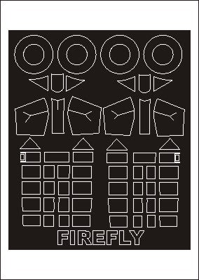 Montex MXSM48284 1:48 Fairey Firefly FR.1 canopy frame paint masks