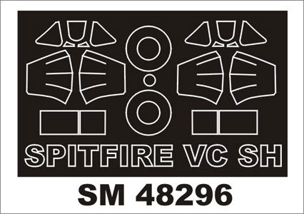 Montex MXSM48296 1:48 Supermarine Spitfire Mk.VC canopy frame paint masks
