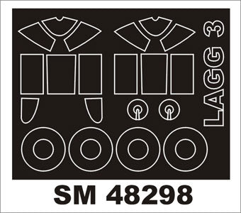 Montex MXSM48298 1:48 Lavochin LaGG-3 canopy frame paint masks