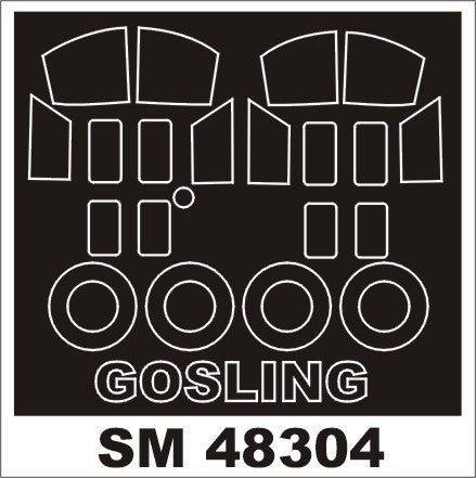 Montex MXSM48304 1:48 Grumman Gosling canopy frame paint masks