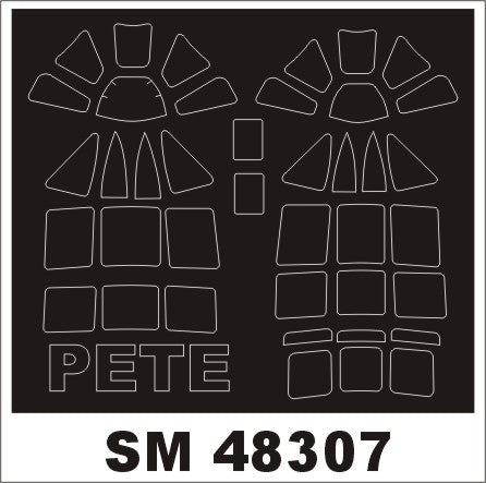Montex MXSM48307 1:48 Mitsubishi F1M2 Pete canopy frame paint masks