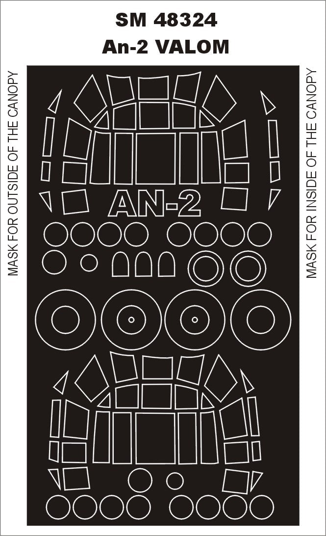 Montex MXSM48324 1:48 Antonov An-2 canopy frame paint masks