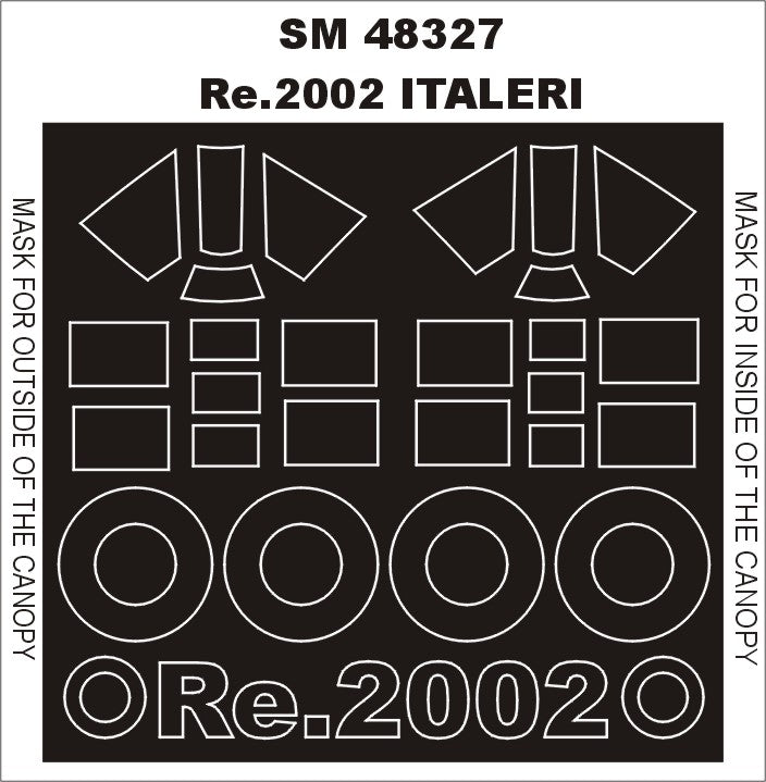 Montex MXSM48327 1:48 Reggiane Re.2000 canopy frame paint masks