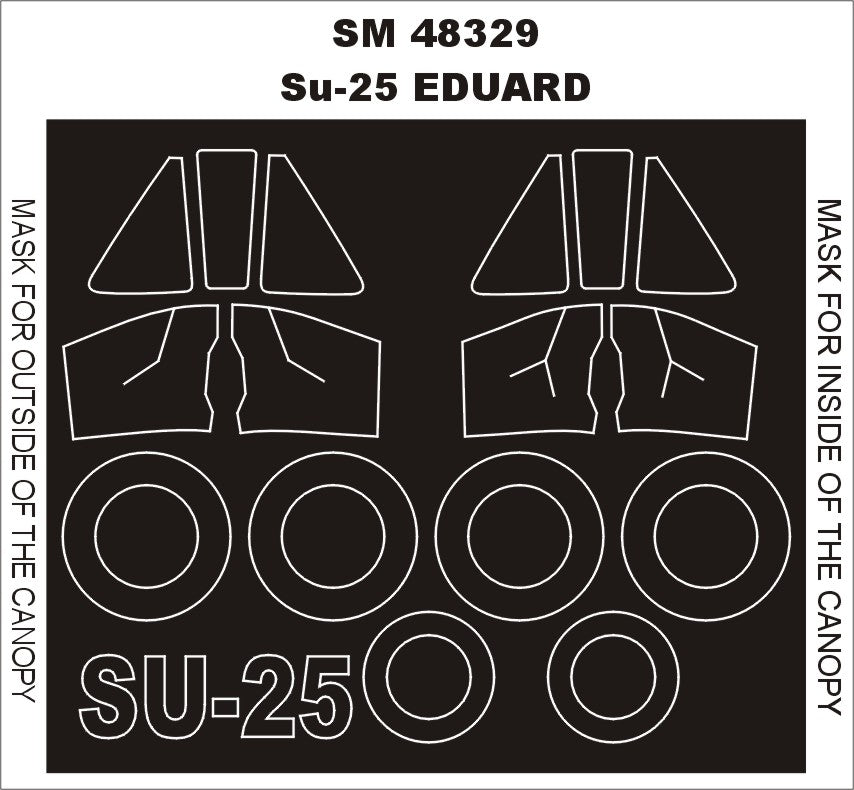 Montex MXSM48329 1:48 Sukhoi Su-25K canopy frame paint masks