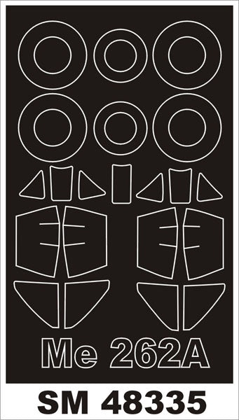 Montex MXSM48335 1:48 Messerschmitt Me-262A canopy frame paint masks