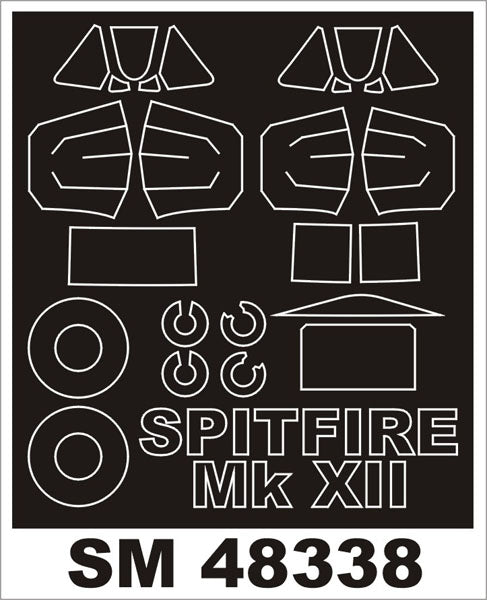 Montex MXSM48338 1:48 Supermarine Spitfire Mk.XII canopy frame paint masks