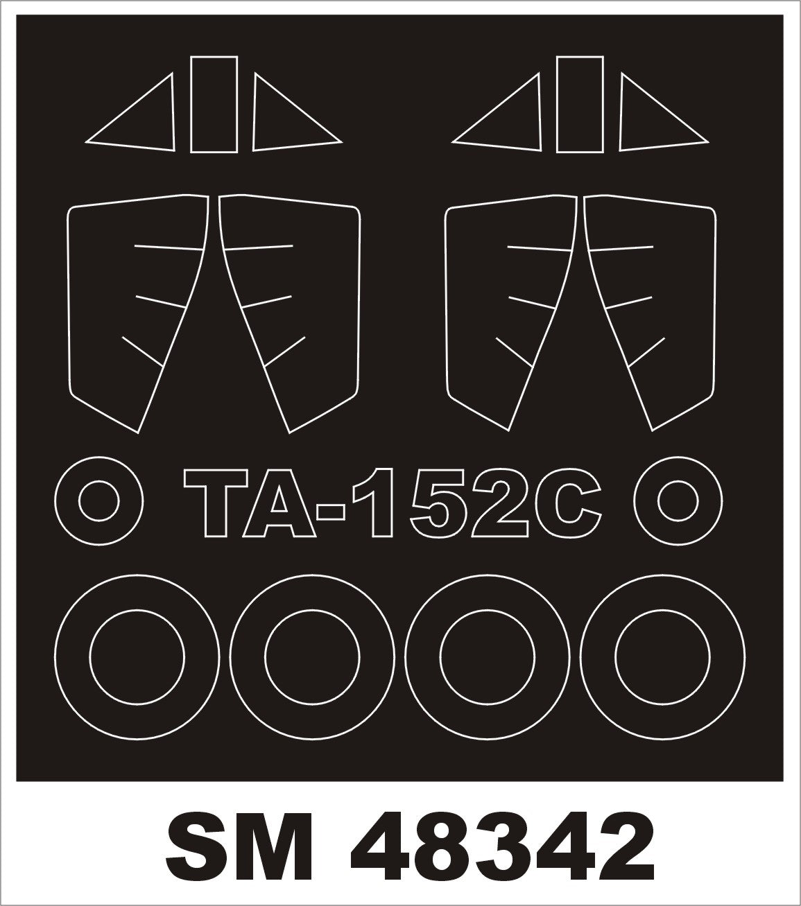 Montex MXSM48342 1:48 Focke-Wulf Ta-152 canopy frame paint masks