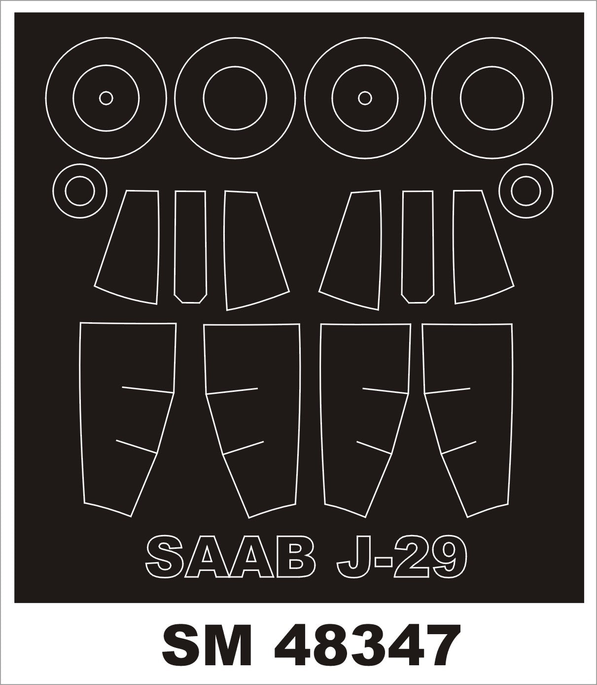 Montex MXSM48347 1:48 Saab J29 canopy frame paint masks