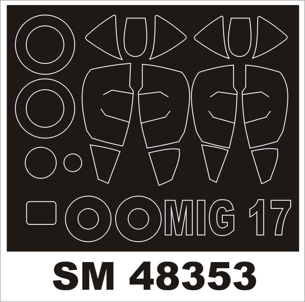 Montex MXSM48353 1:48 Mikoyan MiG-17 canopy frame paint masks