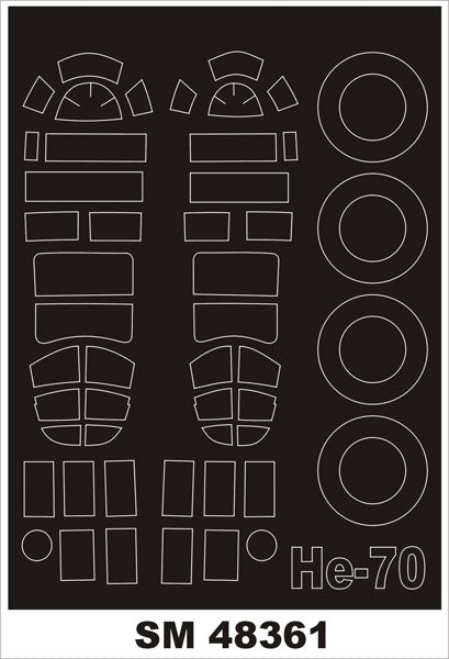 Montex MXSM48361 1:48 Heinkel He-70 canopy frame paint masks