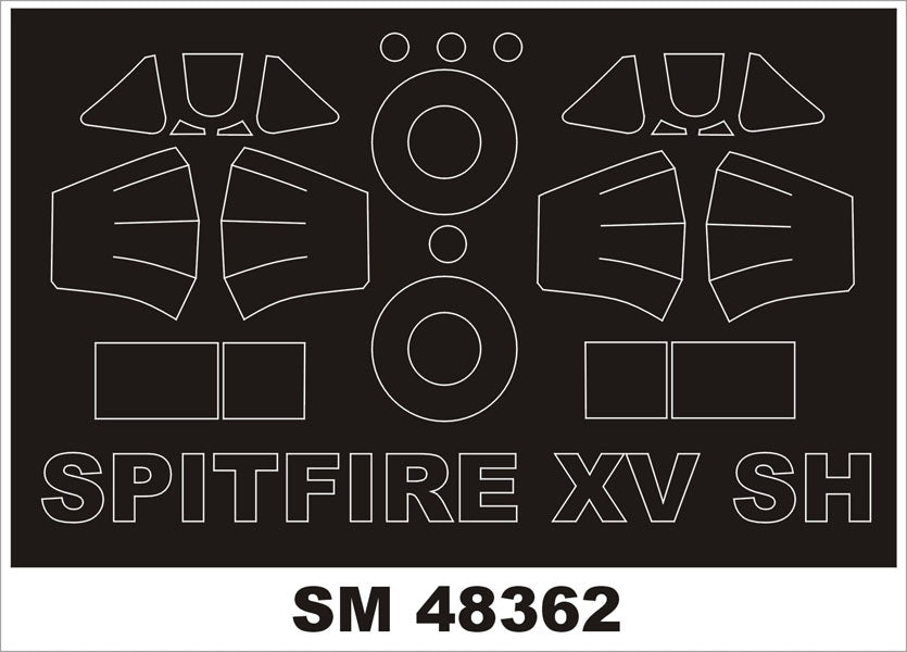 Montex MXSM48362 1:48 Supermarine Seafire Mk.XV canopy frame paint masks
