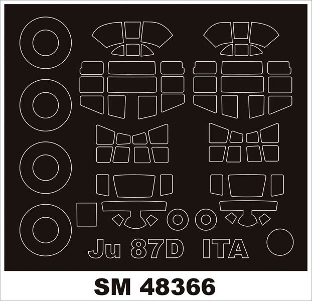 Montex MXSM48366 1:48 Junkers Ju-87D 'Stuka' canopy frame paint masks