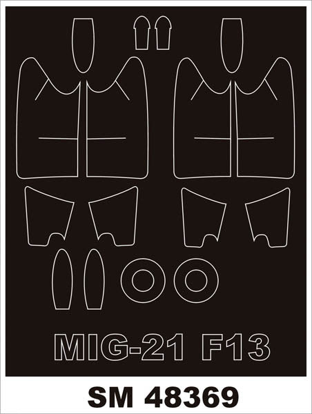 Montex MXSM48369 1:48 Mikoyan MiG-21F-13 canopy frame paint masks