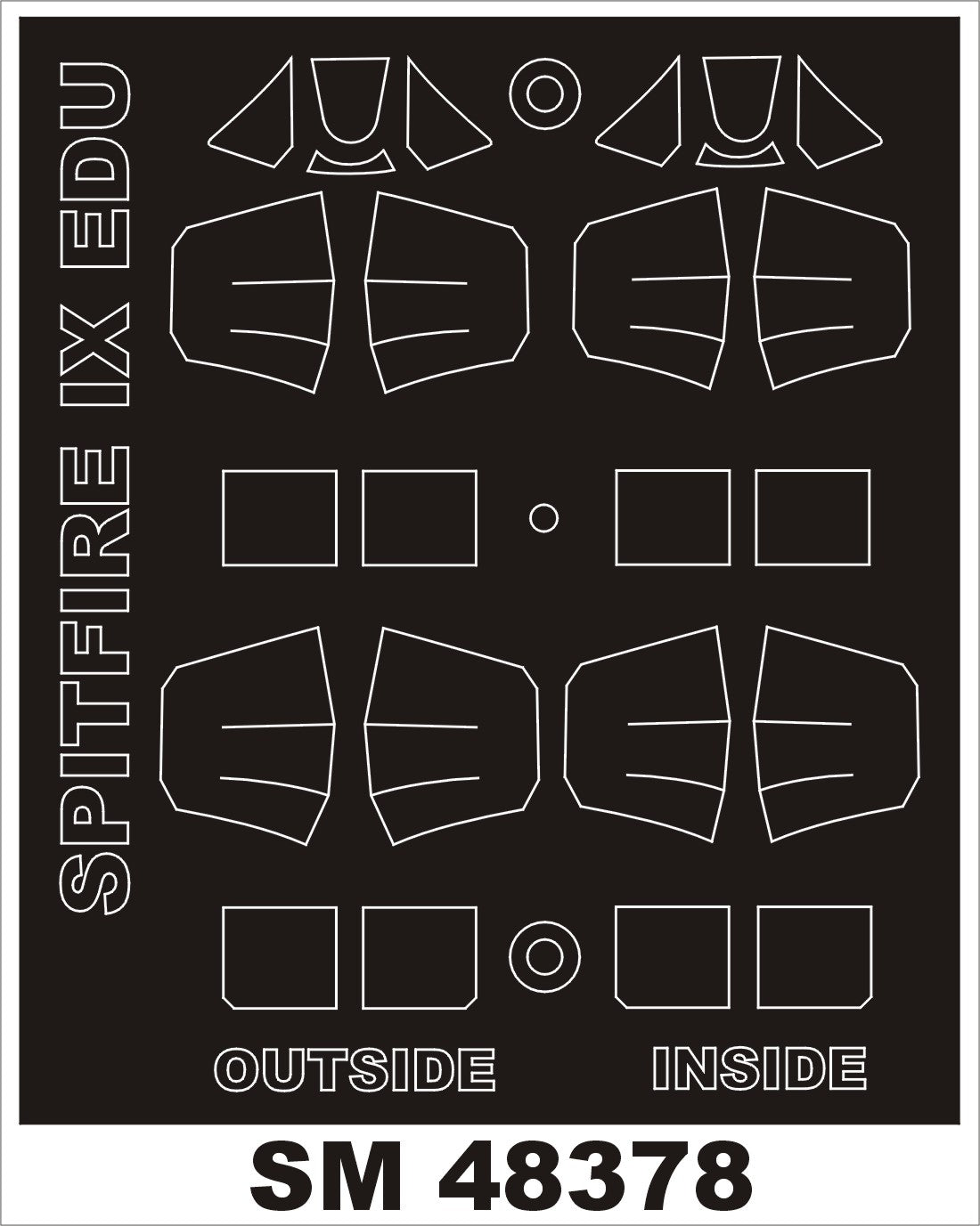 Montex MXSM48378 1:48 Supermarine Spitfire Mk.IXc canopy frame paint masks