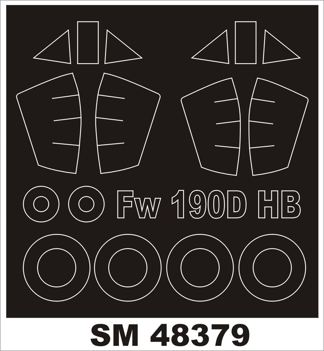 Montex MXSM48379 1:48 Focke-Wulf Fw-190D-9 canopy frame paint masks