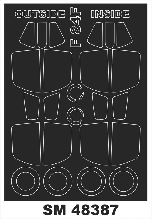 Montex MXSM48387 1:48 Republic F-84F canopy frame paint masks