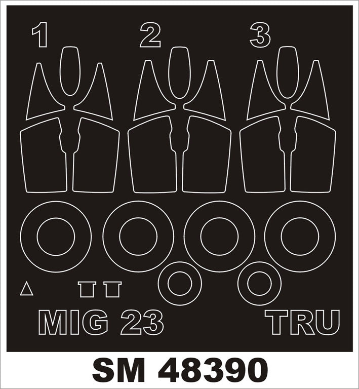 Montex MXSM48390 1:48 Mikoyan MiG-23ML/MF canopy frame paint masks