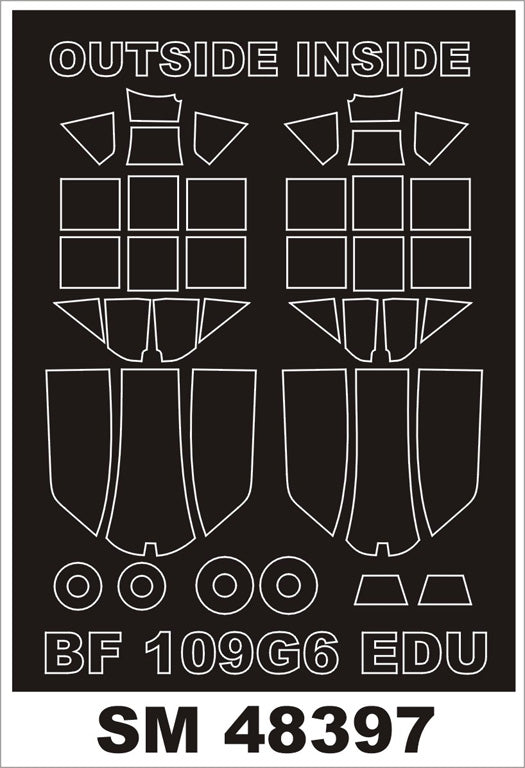 Montex MXSM48397 1:48 Messerschmitt Bf-109G-6 canopy frame paint masks