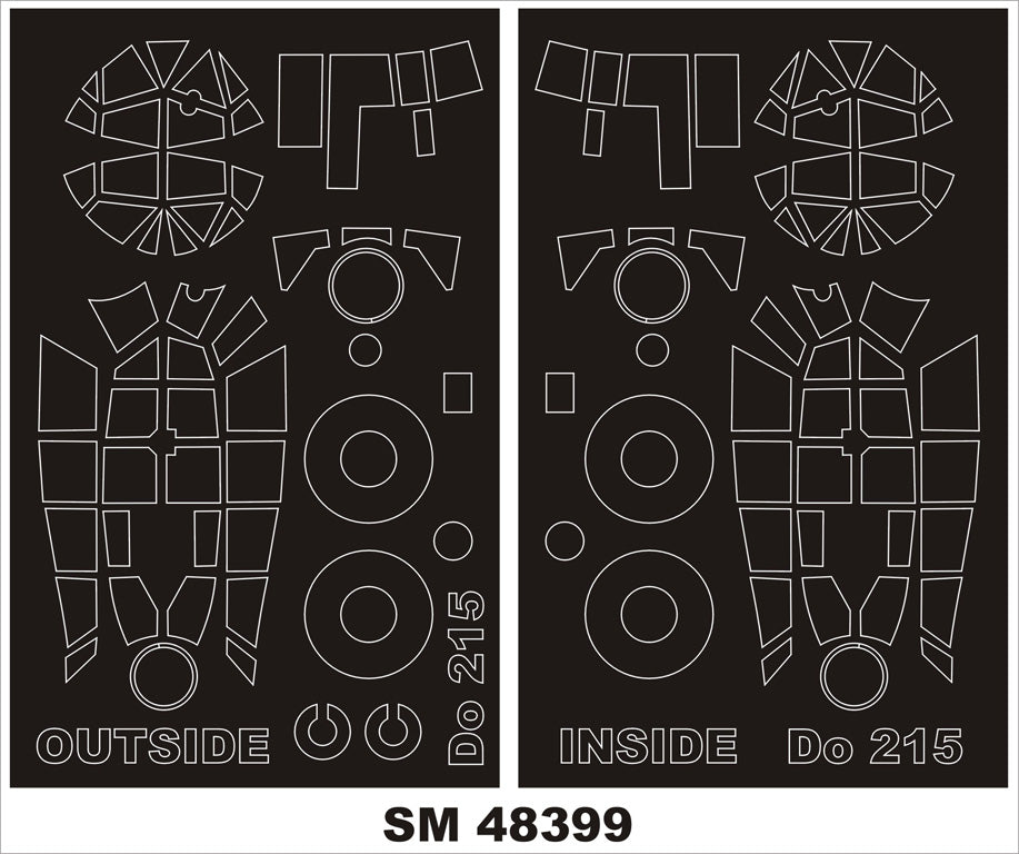Montex MXSM48399 1:48 Dornier Do-215B-4 canopy frame paint masks