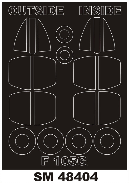 Montex MXSM48404 1:48 Republic F-105G Thunderchief canopy frame paint masks