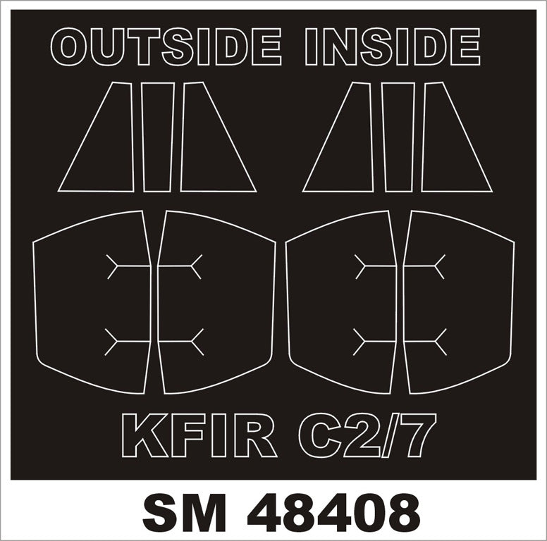 Montex MXSM48408 1:48 IAI C-2/C-7 Kfir canopy frame paint masks