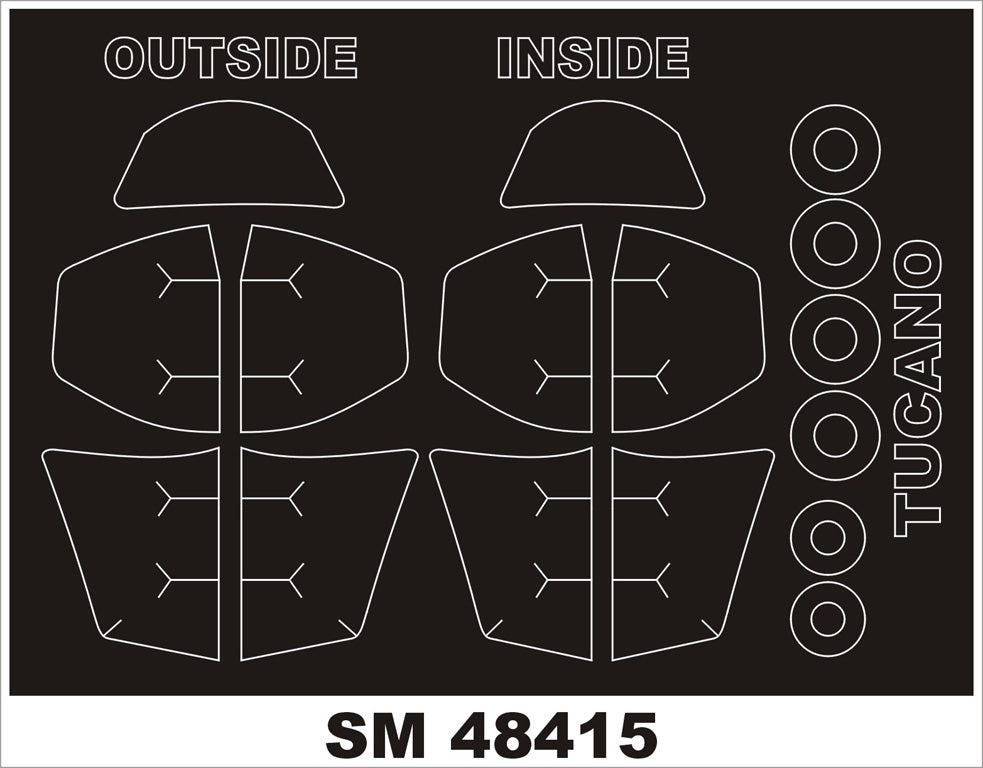Montex MXSM48415 1:48 Embraer EMB-314 Super Tucano canopy frame paint masks