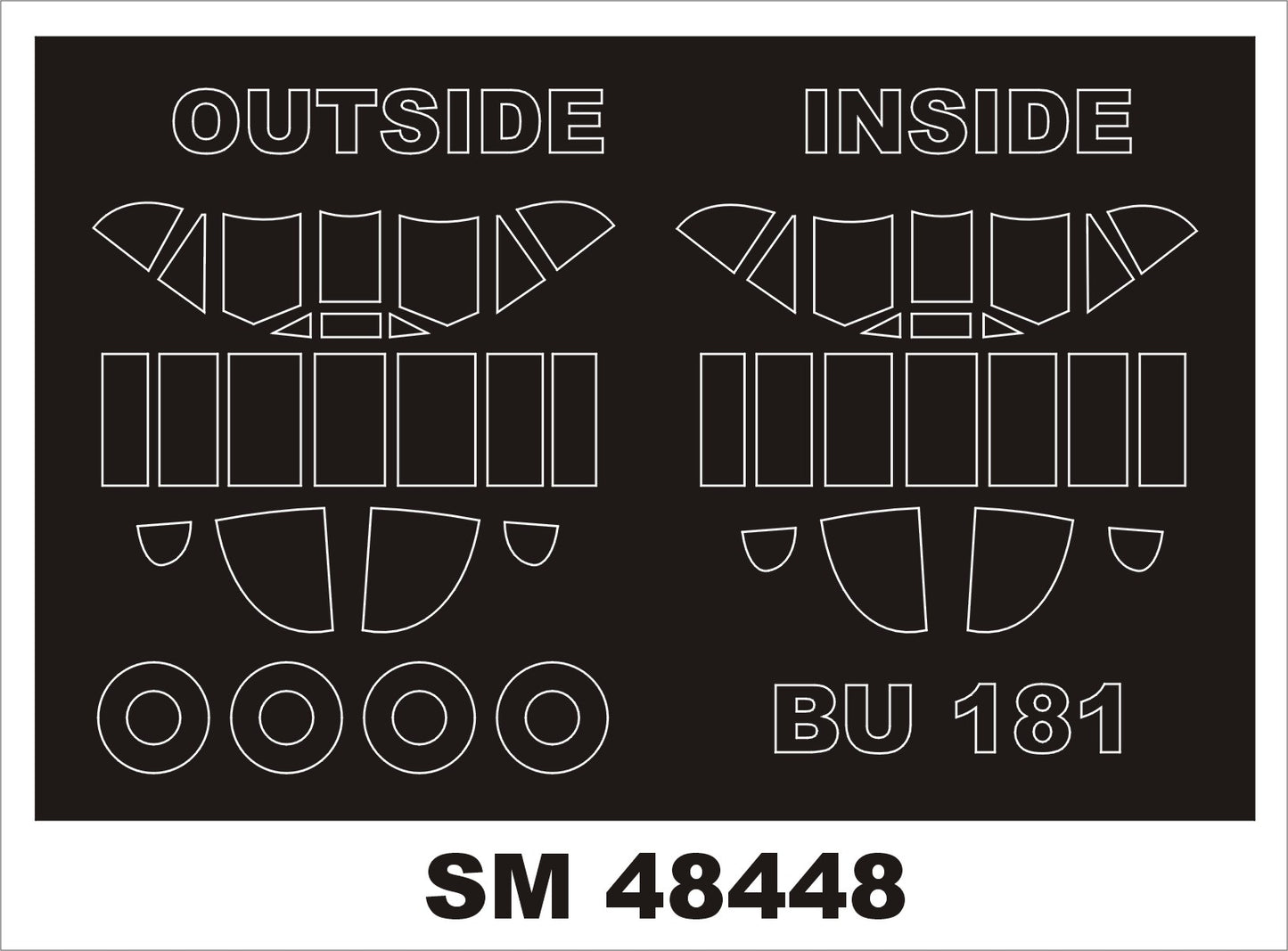 Montex MXSM48448 1:48 Bucker Bu-181 canopy frame paint mask