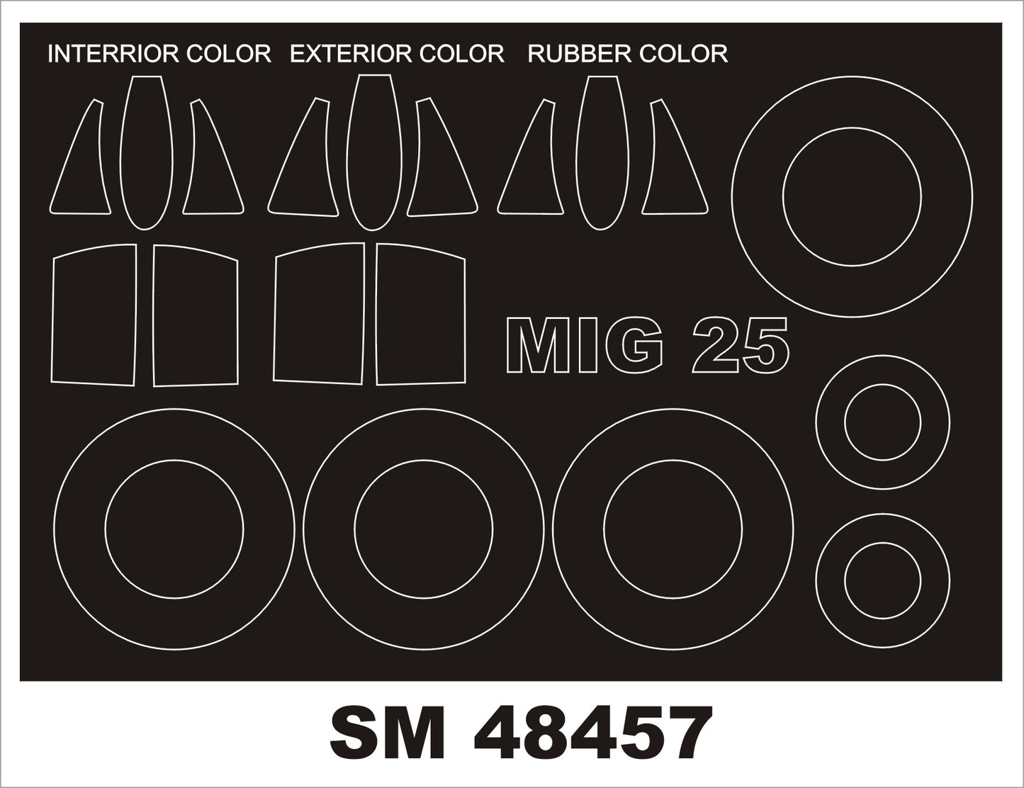 Montex MXSM48457 1:48 Mikoyan MiG-25RBT/MiG-25RB canopy frame paint mask