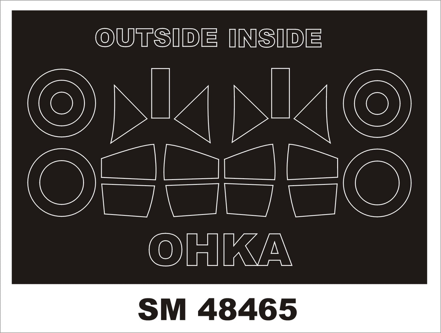 Montex MXSM48465 1:48 Yokosuka MXY7 OHKA Model 22 canopy frame paint mask